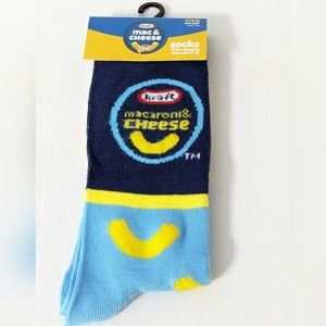 Kraft Macaroni & Cheese Men's Novelty Crew Socks, Shoe Size:6-12, New With Tag